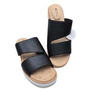 Giani Bernini Platform Sandals Slides Womens 9 Comfort Quiet Luxury Coastal NEW